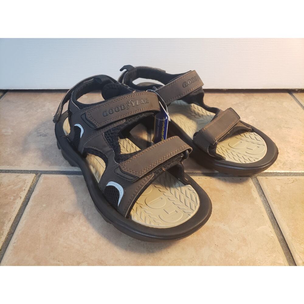 Goodyear Brown Nevada Strap Sandals US Men's Size 8M NWT